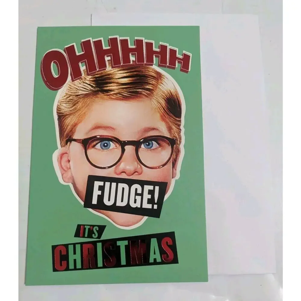 5 Christmas Card A Christmas Story Ralphie Oh Fudge Swearing New